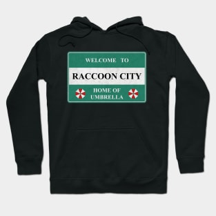 Raccoon Traffic Sign Hoodie